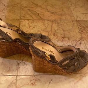 Prada Platform Wedges